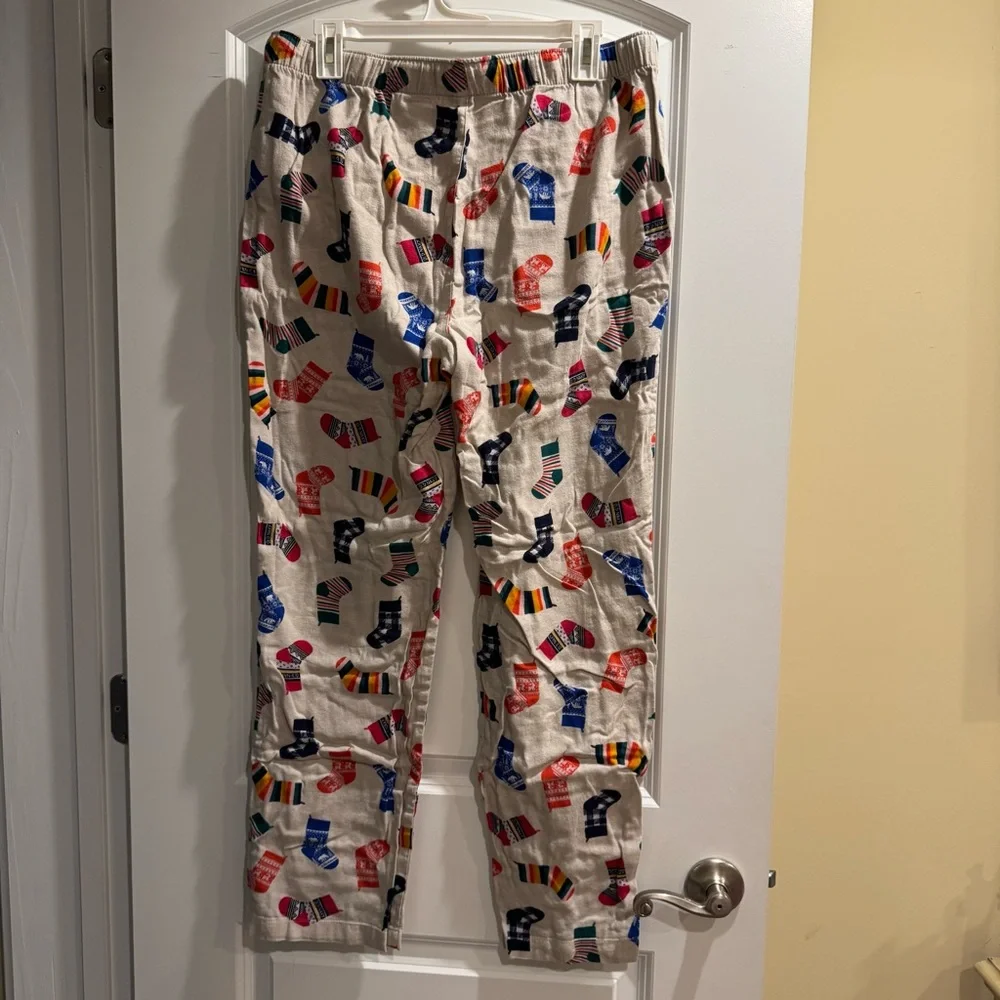 Old Navy Multicolor Sock Print Pajama Pants - Picture 3 of 3